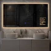 Espejo LED Rectangular | Botón táctil | Luz blanca cálida - Reyze Seria Motivated Model 2